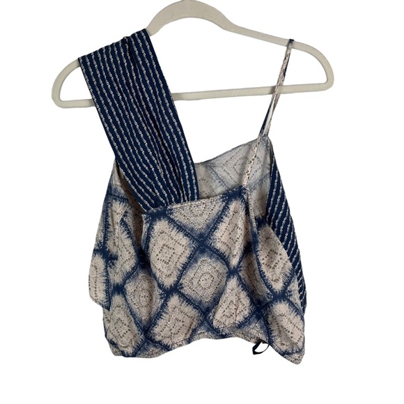 Free People | Call On Me Y2K Tank Top Cropped Indigo Blue Asymmetrical Size XS - Picture 4 of 12